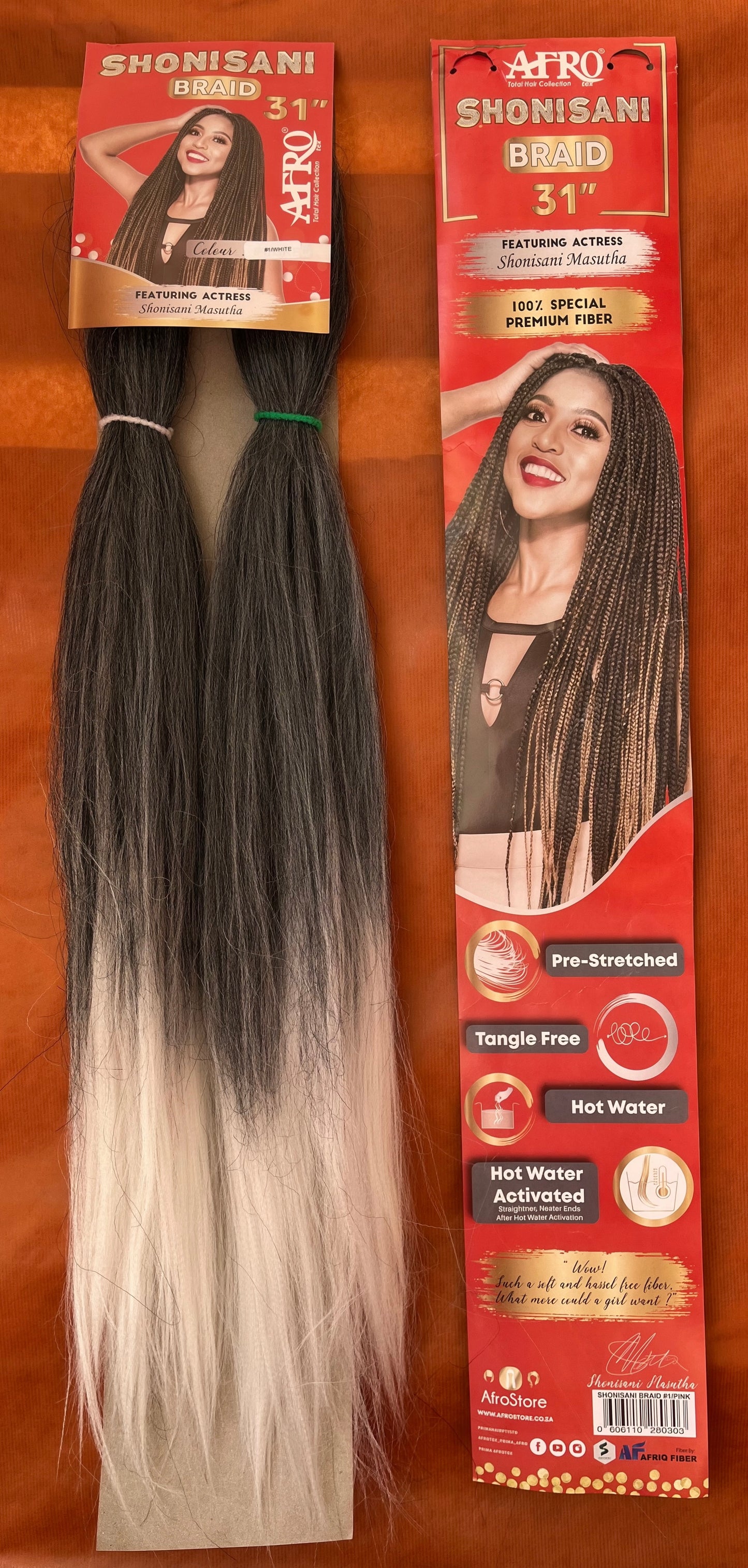 Black to White Ombre #1/White