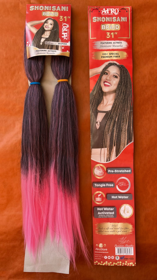 Black to Pink Ombre  #1/Pink